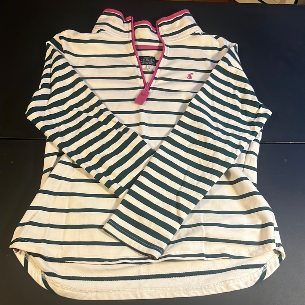 women’s striped quarter zip joules clothing